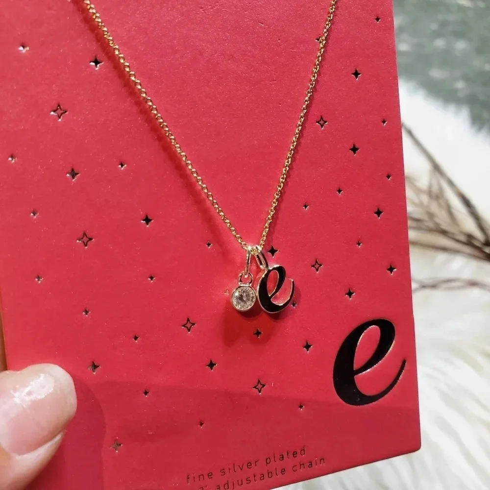 Unwritten Initial Charm Pendant Necklace